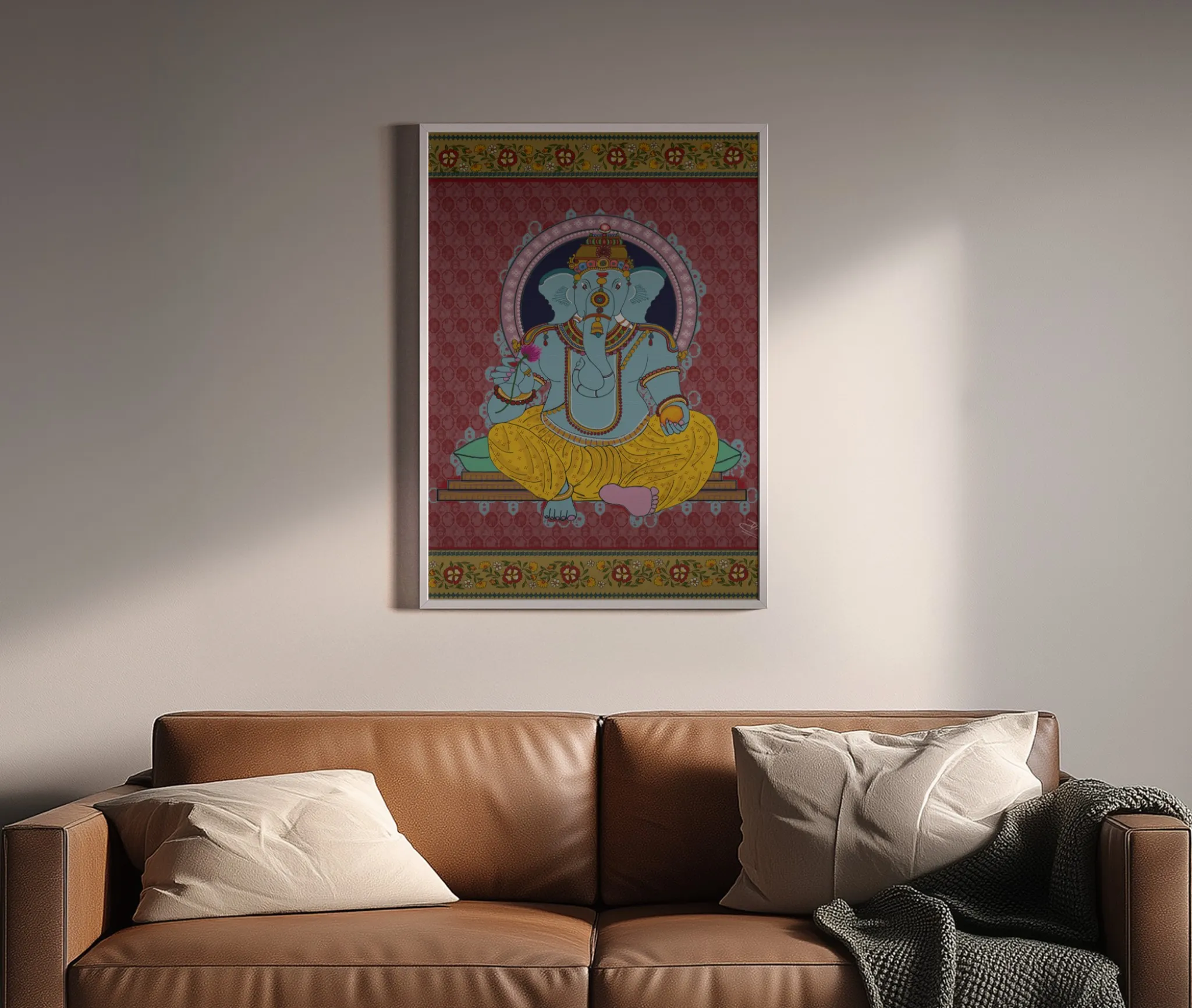“Royal Ganesha in Folk Elegance” - View 2