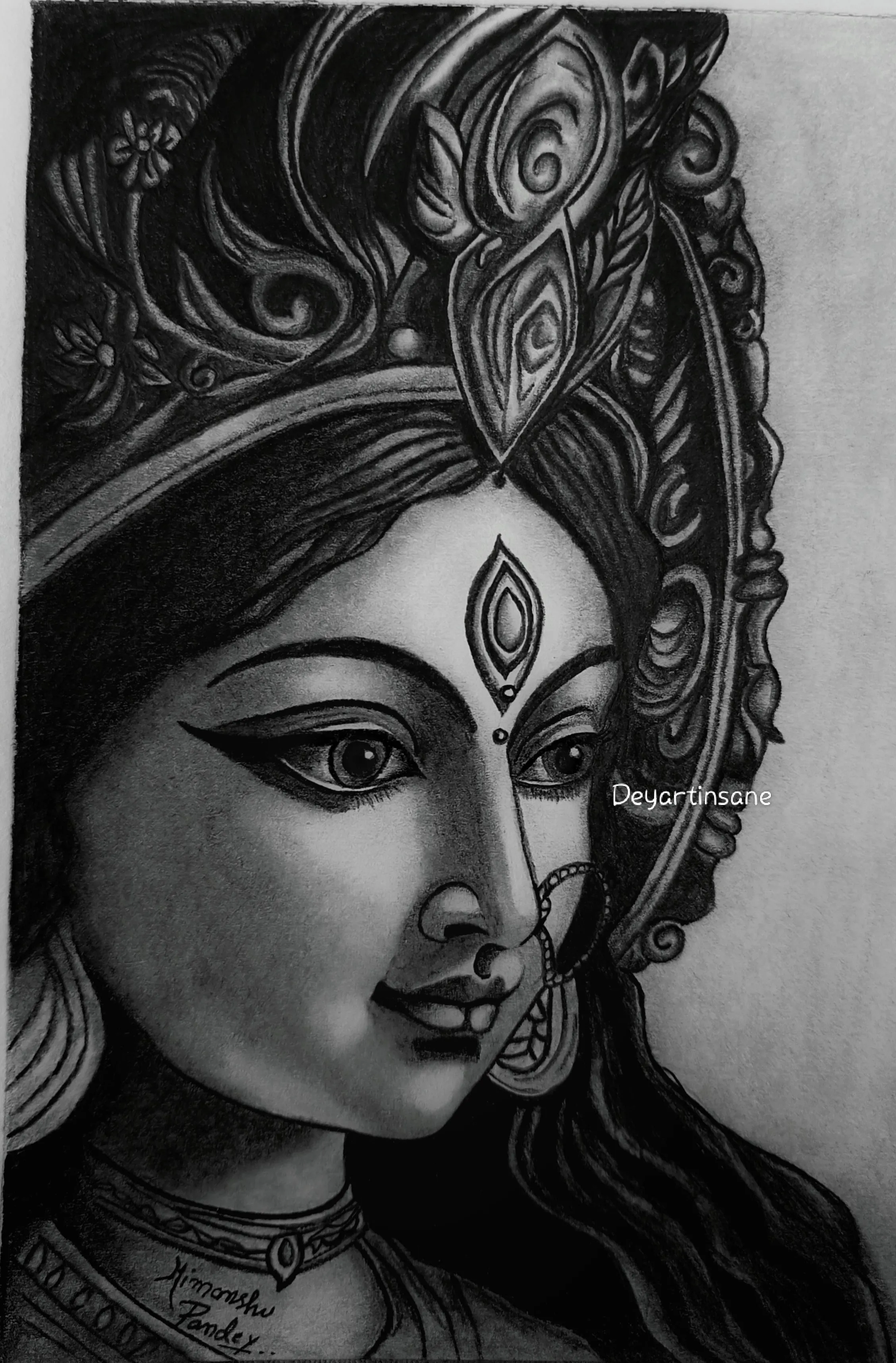 Goddess Durga Sketch