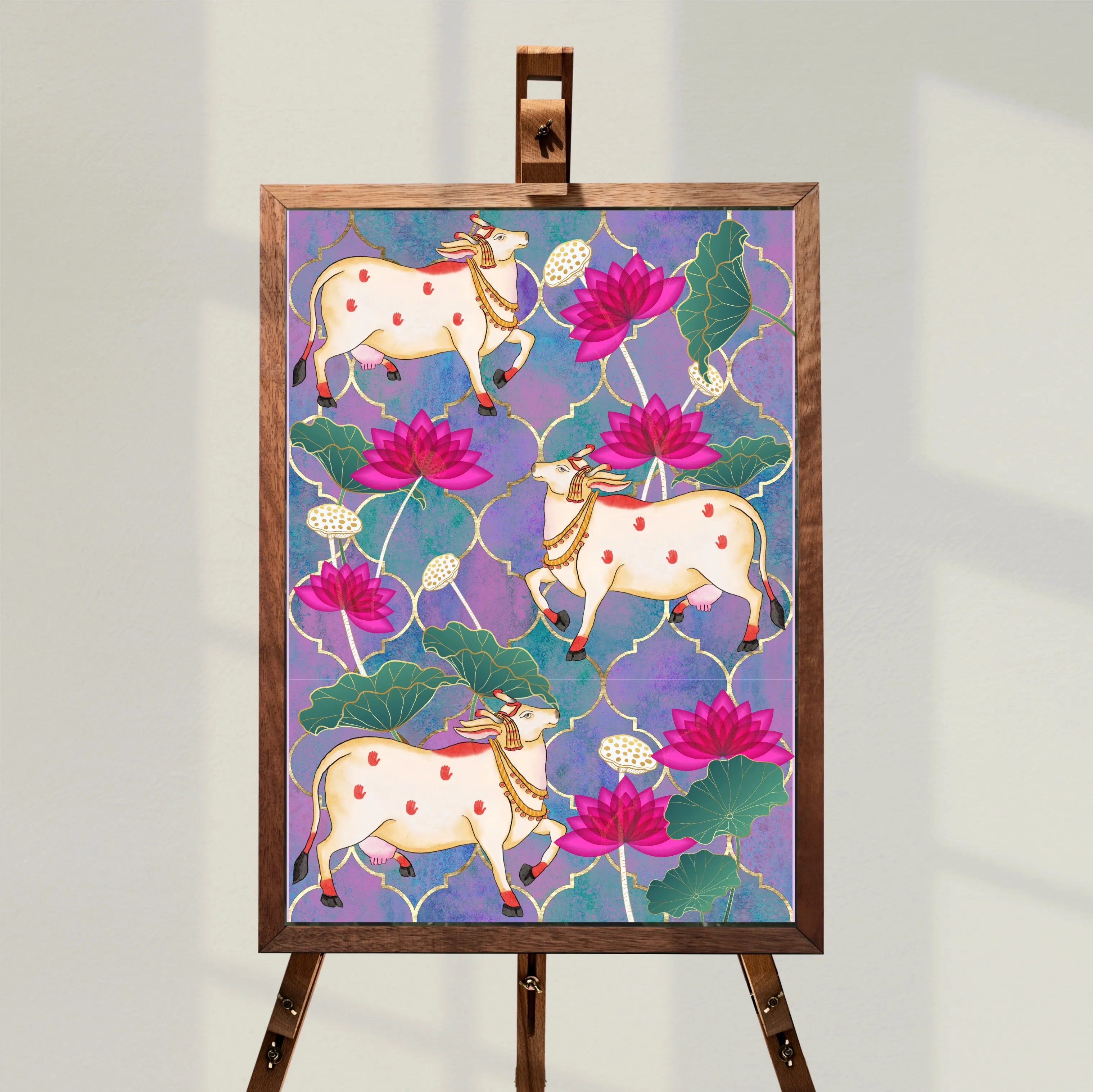 PIchwai Cows and Lotus - View 3