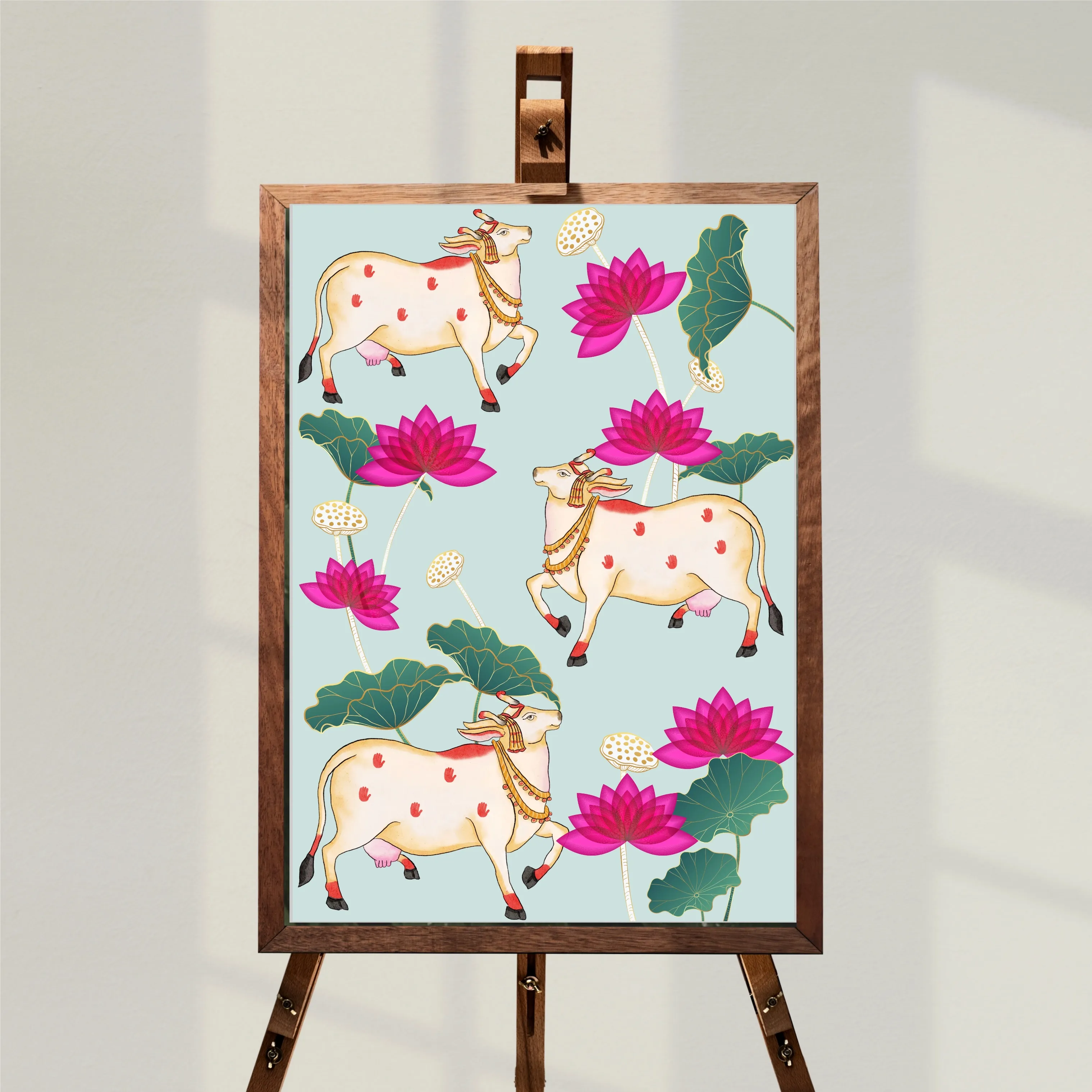 Pichwai Art Light Green - View 3