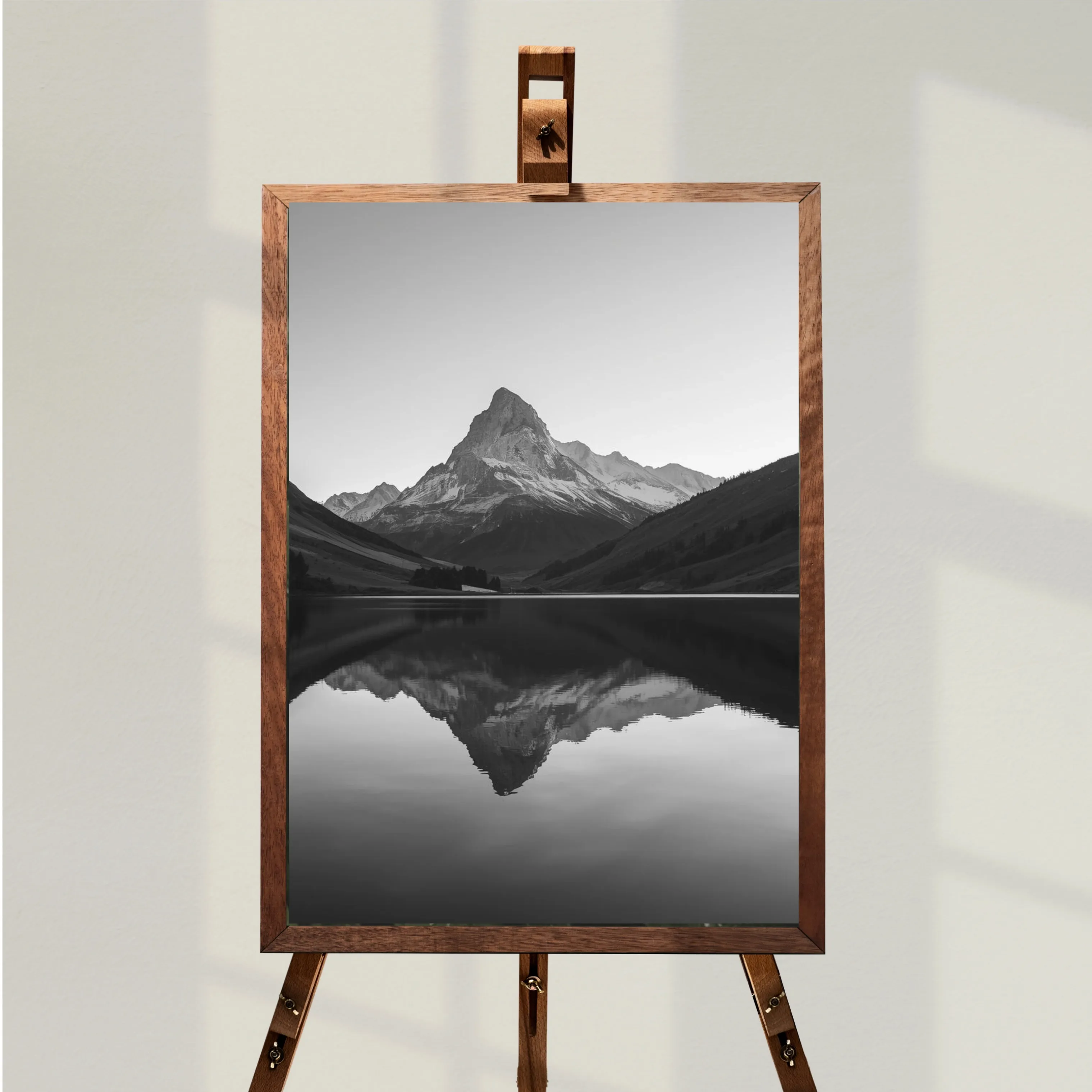 Black and white Mountain Shadows - View 3